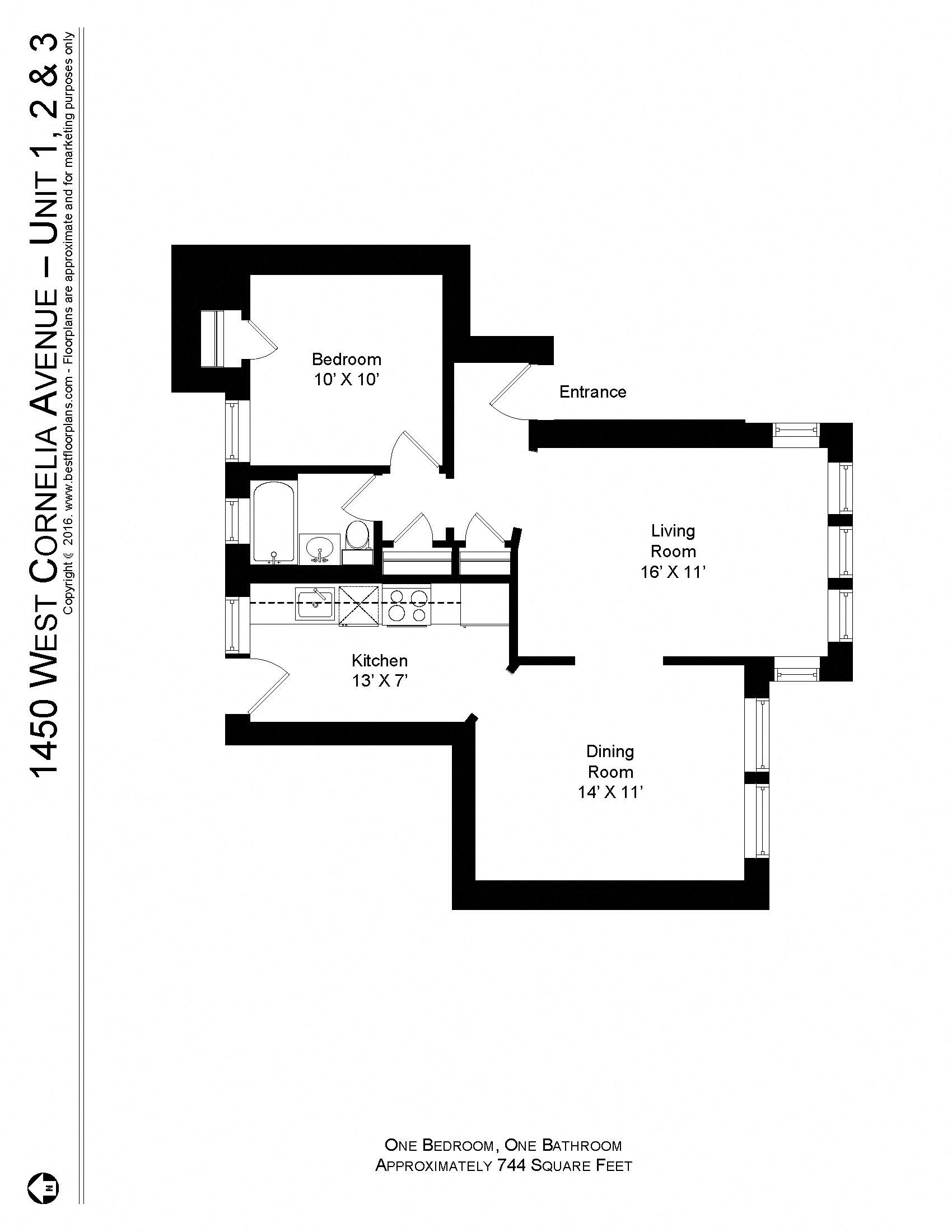 3501-03 N. Greenview / 1448-56 W. Cornelia 1-2 Beds Apartment for Rent - Photo Gallery 21